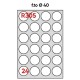 ETICHETTE MARKIN R305 D.40MM 24X 100FF
