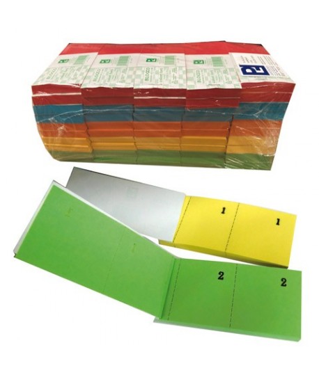 BLOCCO NUMERATO 1-100 COLORI FORTI 50PZ