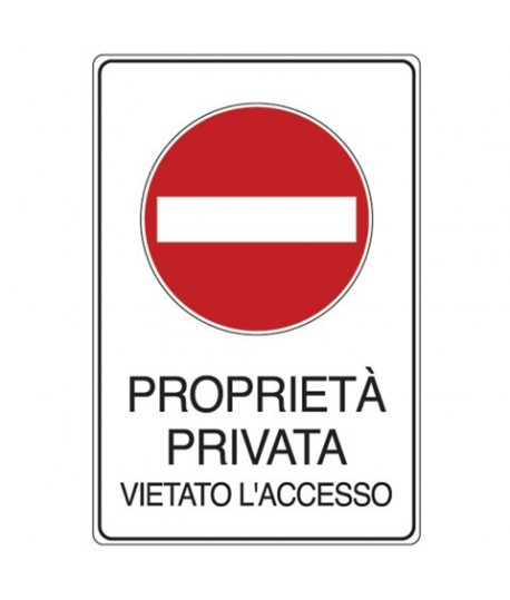CARTELLO ALL. 20X30 "PROPRIETA' PRIVATA"