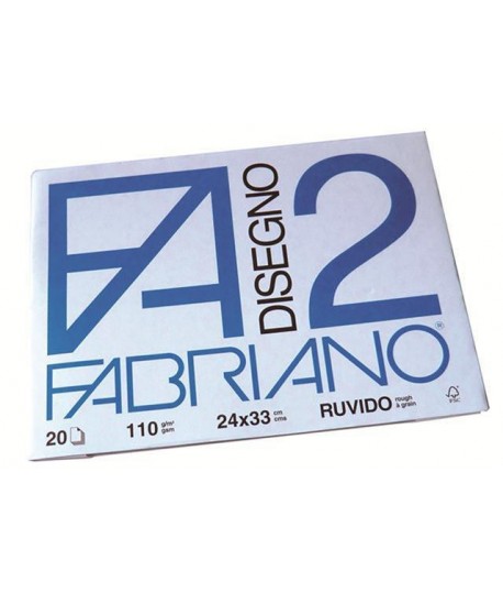 ALBUM FABRIANO 2 110G 24X33 RUVIDO 20FF