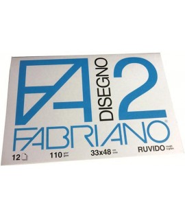 ALBUM FABRIANO 2 110G 33X48 RUVIDO 12F