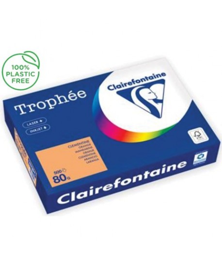 CARTA TROPHEE 80G A4 ARANCIO 1878 500F