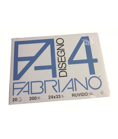 ALBUM FABRIANO 4 200G 24X33 RUVIDO 20FF