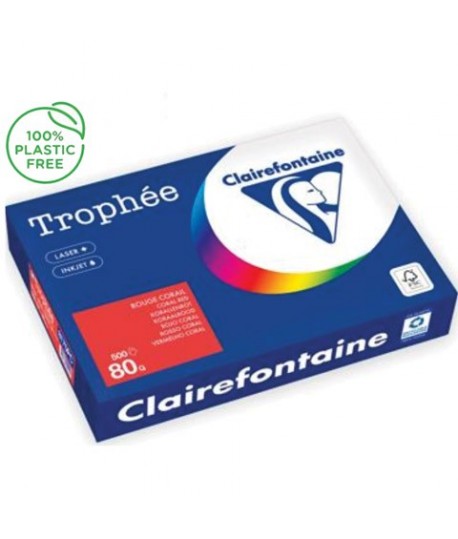 CARTA TROPHEE 80G A4 ROSSO 8175 500F