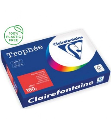 CARTA TROPHEE 160G A4 ROSSO 1004 250F