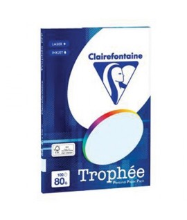 CARTA TROPHEE 80G A4 CELESTE 4101 100FF