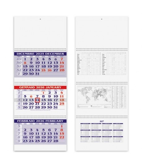 CALENDARIO TRITTICO 31X86 SPIRAL PA510BL