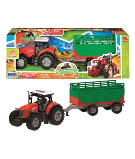 SUPERTOYS 12198 TRATTORE A FRIZIONE+CARR