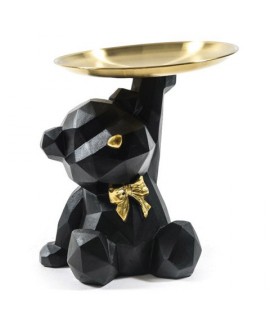 ORSO NERO CON VASSOIO 19X16X19H 36748