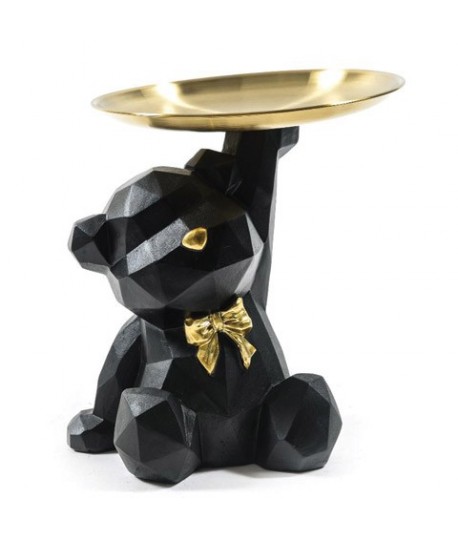 ORSO NERO CON VASSOIO 19X16X19H 36748