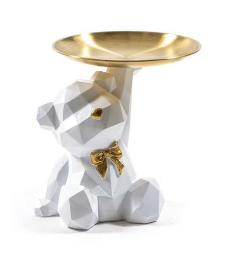 ORSO BIANCO CON VASSOIO 19X16X19H 36731