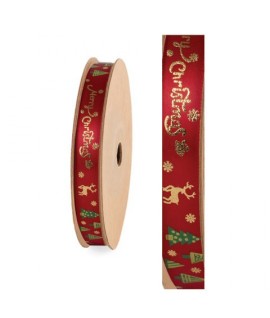 NASTRO REG.NAT.FESTIVE ROSSO MM15X25MT