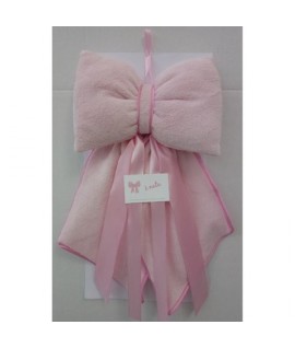 COCCARDA NASCITA PAPILLON 46 ROSA
