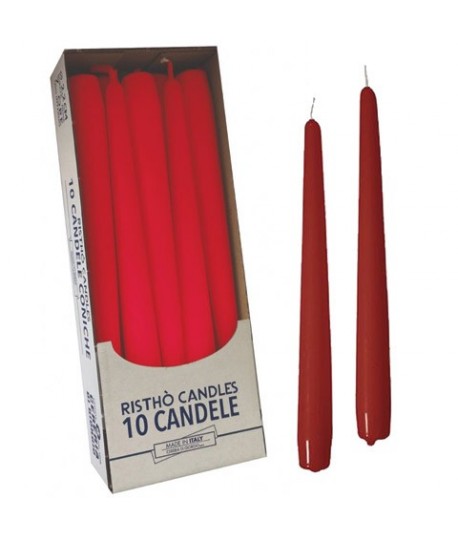 CANDELA LISCIA CM.25 56213 ROSSO 10PZ