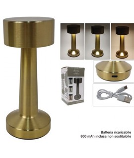 LAMPADA METALLO RICARICABILE ORO