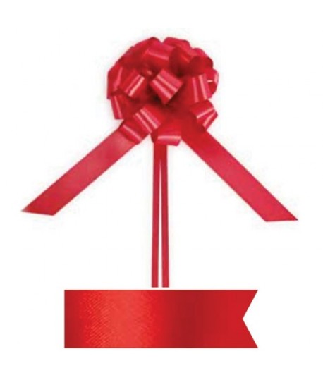 FIOCCO STRIP TESSUTO 25MM ROSSO 12PZ