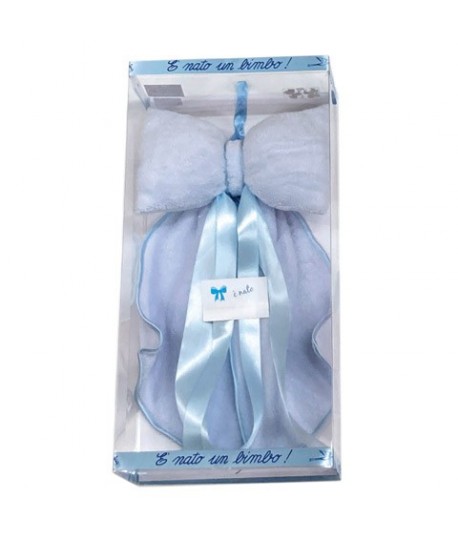 COCCARDA NASCITA PAPILLON 46 AZZURRO
