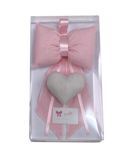 FIOCCO NASCITA ORSETTO C/CUORE 946 ROSA