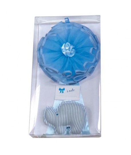 FIOCCO NASCITA ELEFANTINO 950 AZZURRO