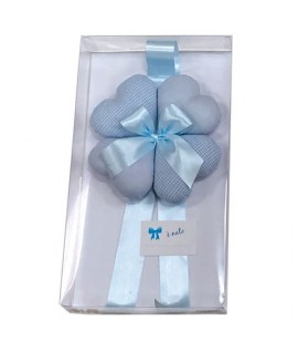 FIOCCO NASCITA 4 CUORI 020 AZZURRO