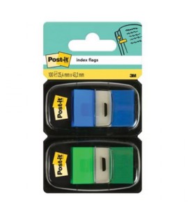 POST-IT INDEX 3M 680-GB2 BLU/VERDE 100FF
