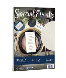 CARTA SPEC EVENTS 250G A4 CREMA MET 10F
