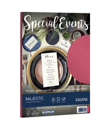 CARTA SPEC EVENTS 250G A4 ROSSO MET 10F