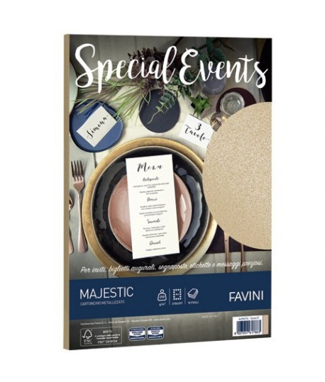 CARTA SPEC EVENTS 250G A4 SABBIA MET 10F