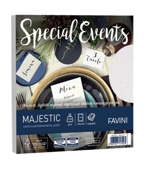 BUSTE SPEC EVENTS 120G 17X17 BIANCO 10PZ