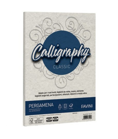CARTA FAVINI PERGAMENA 90G A4 PERLA 50FF