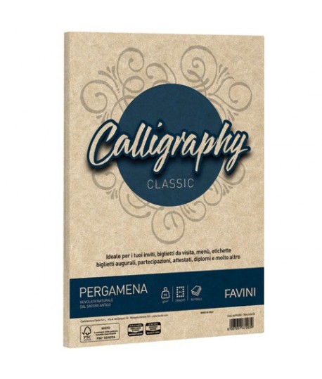 CARTA FAVINI PERGAMENA 90G A4 NOCCIOLA