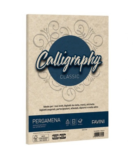 CARTA FAVINI PERGAMENA 190G A4 SABBIA50F