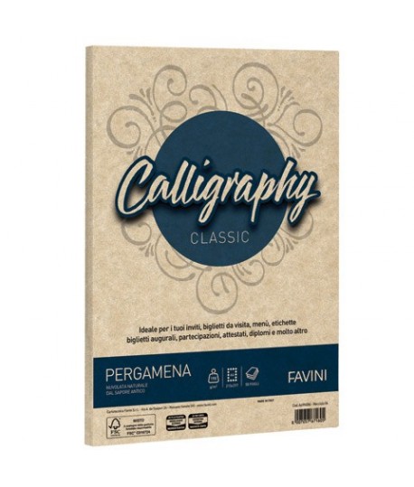 CARTA FAVINI PERGAMENA 190G A4 NOCCIOLA