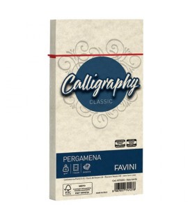 BUSTA FAVINI PERGAMENA 11X22 NATURAL 25P