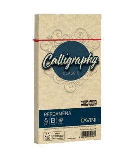 BUSTA FAVINI PERGAMENA 11X22 CREMA 25P