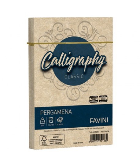 BUSTA FAVINI PERGAMENA 12X18 NOCCIOLA 25
