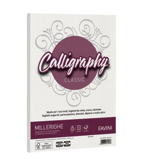 CARTA FAVINI MILLERIG 200G A4 BIANCO 50F