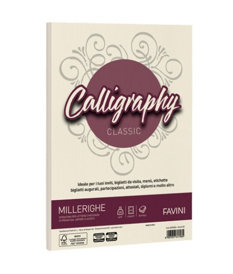 CARTA FAVINI MILLERIG 200G A4 AVORIO 50F