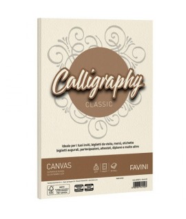 CARTA FAVINI CANVAS 100G A4 AVORIO 50FF