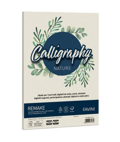 CARTA FAVINI REMAKE 120G A4 PERLA 50F