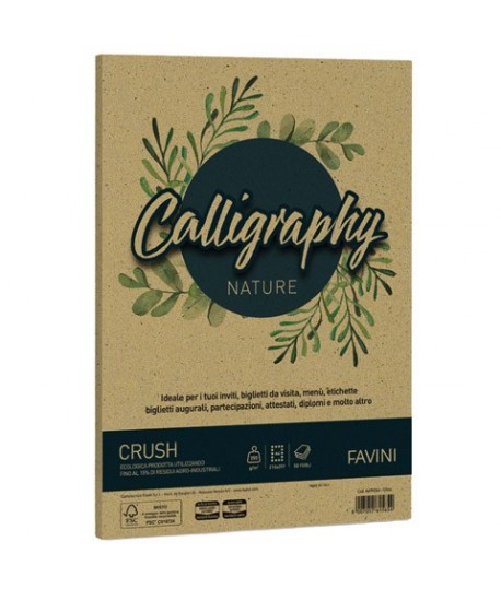 CARTA FAVINI NATURE 250G A4 OLIVA 50F