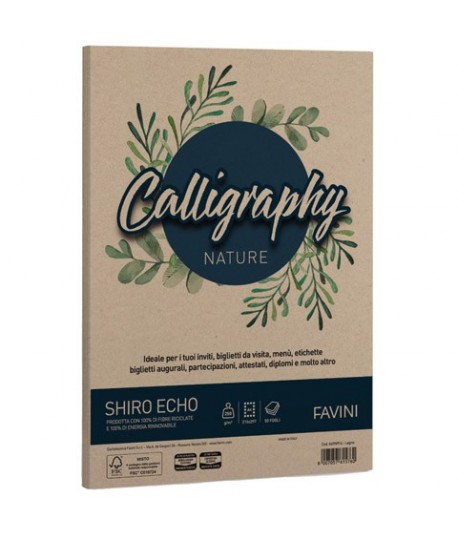 CARTA FAVINI SHIROECO 250GR A4 LEGNO 50F