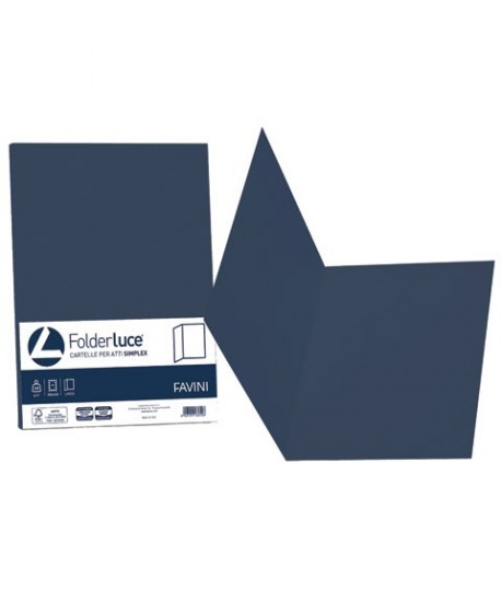 CARTELLA SIMPLEX FAVINI BLU COB. 50PZ