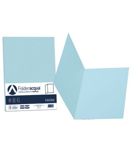 CARTELLA SIMPLEX FAVINI CELESTE 50PZ