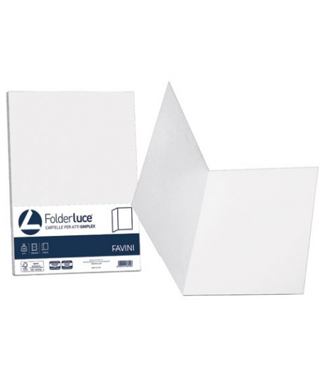CARTELLA SIMPLEX FAVINI BIANCO 50PZ