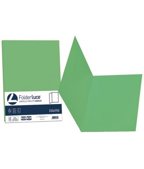 CARTELLA SIMPLEX FAVINI VERDE 50PZ