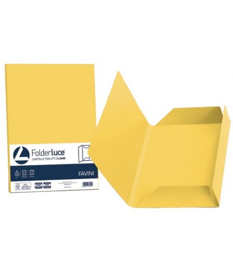 CARTELLA 3 LEMBI FAVINI GIALLO 25PZ