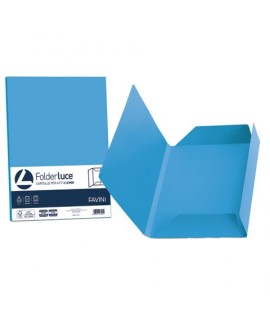 CARTELLA 3 LEMBI FAVINI AZZURRO 25PZ
