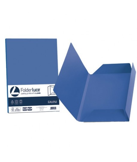 CARTELLA 3 LEMBI FAVINI BLU PR. 25PZ