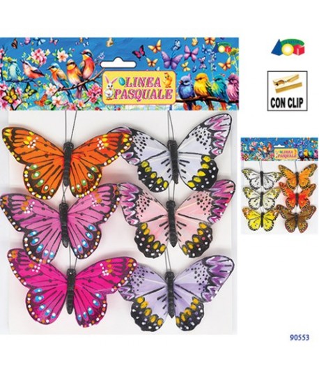 FARFALLE COLORATE C/CLP 6PZ G90553